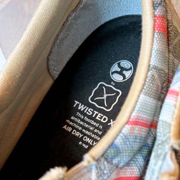 Twisted X Hooey WHYCO21 Aztec Canvas Slip On Loafer Shoes Women’s Size 8 M - Picture 9 of 10